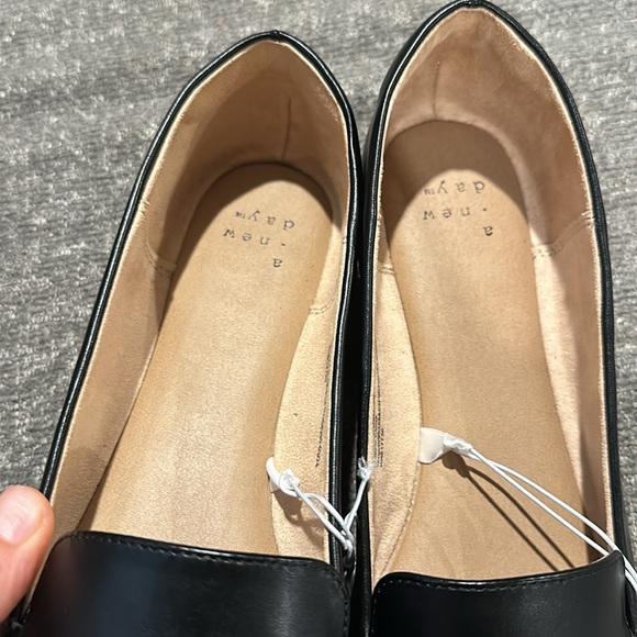 Women's Hayes Loafer Flats with Memory Foam Insole - A New Day™ Black 8/12. - Picture 7 of 8